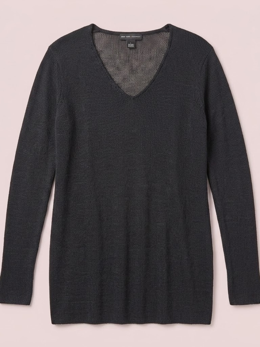NWT New York & Company Black V-Neck Lightweight Knit Sweater